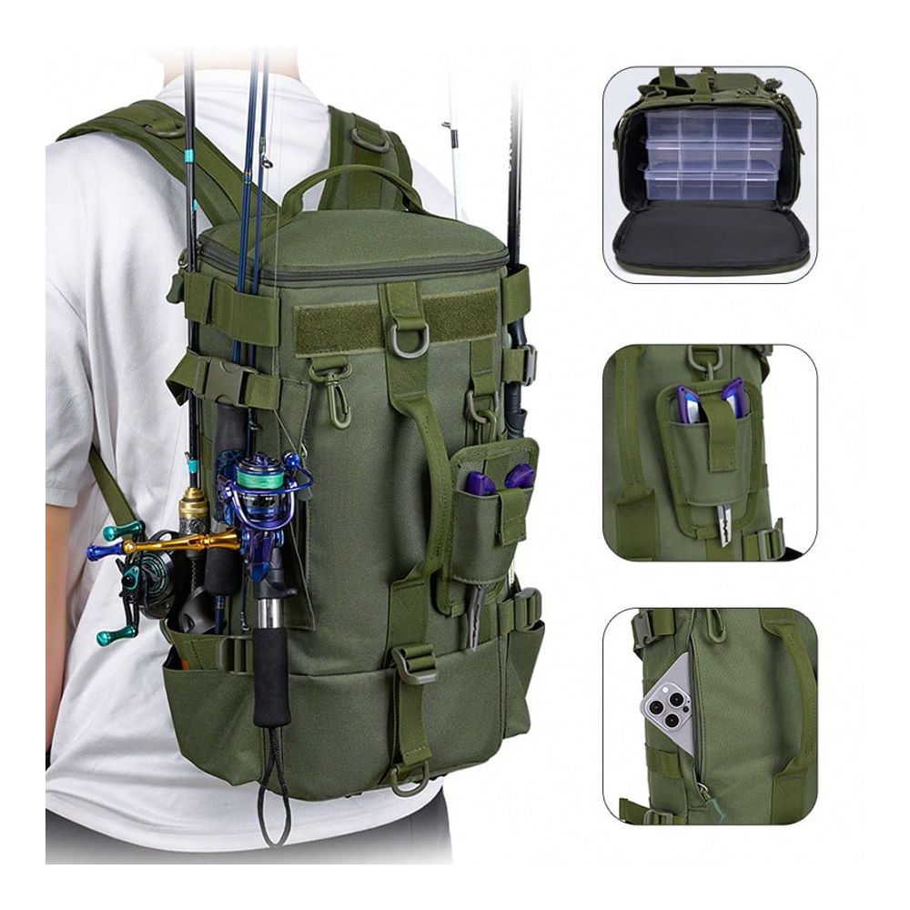 Outdoor Hunting Gear Storage - Męski plecak wędkarski, torba na sprzęt