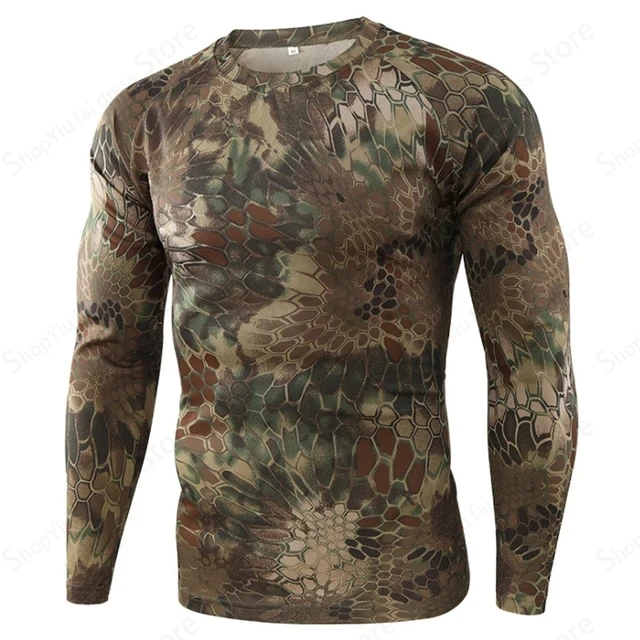 Męska koszulka z długim rękawe – Outdoor Hunting Prints recenzja i cena